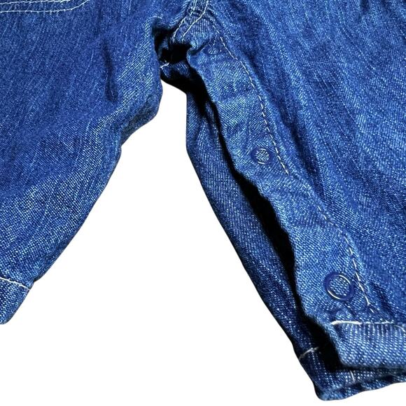 Vintage Y2k 2000s Disney Denim Overalls Lucky 101 Dalmatians Dog 3-6 Months - Picture 7 of 11